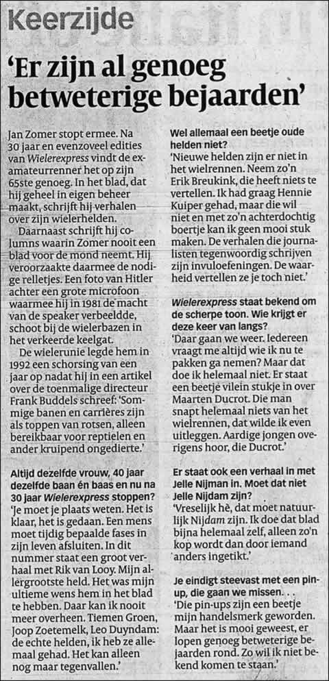 Recensie Wielerexpress: Er zijn al genoeg betweterige bejaarden