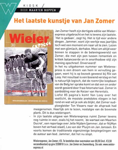 Recensie Wielerexpress: Het laatste kunstje van Jan Zomer