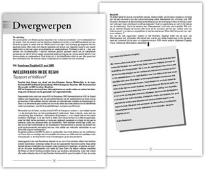 Wielerexpress 2006 - Dwergwerpen - Wielerclubs in de regio topsport of folklore