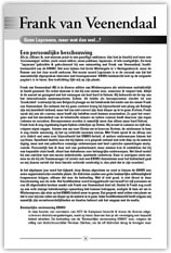 Wielerexpress 2008 - Frank van Veenendaal - Geen lapzwans maar wat dan wel?