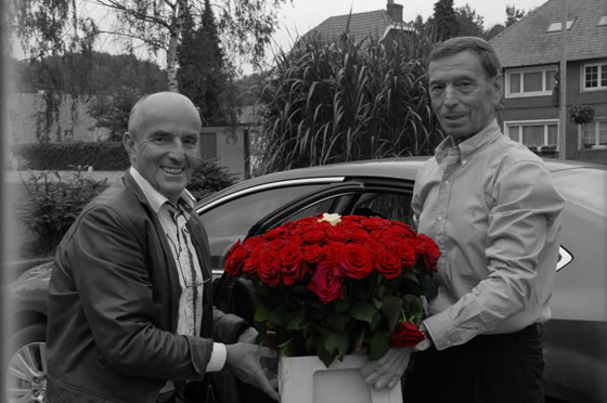 Bloemen voor de Keizer van Herentals. (Foto: Henk Theuns)